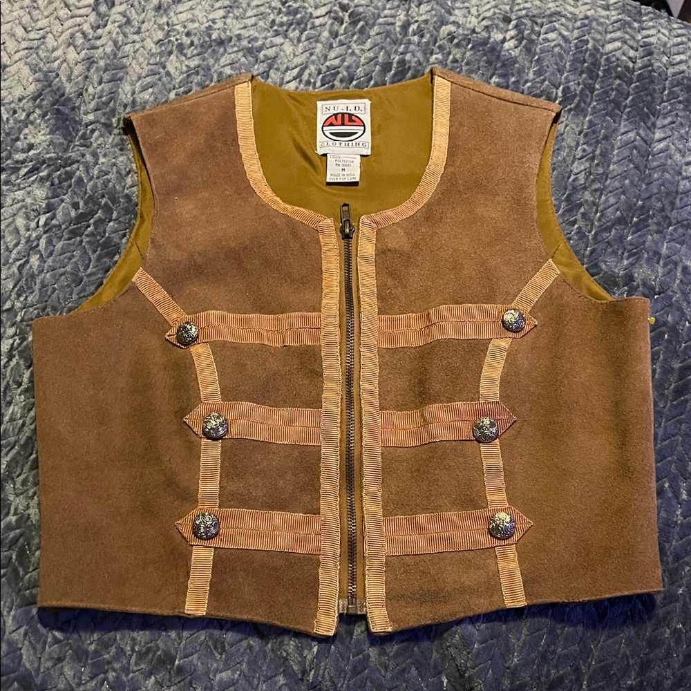 Vintage NU-I.D. Suede Leather Western Vest – Women’s Medium